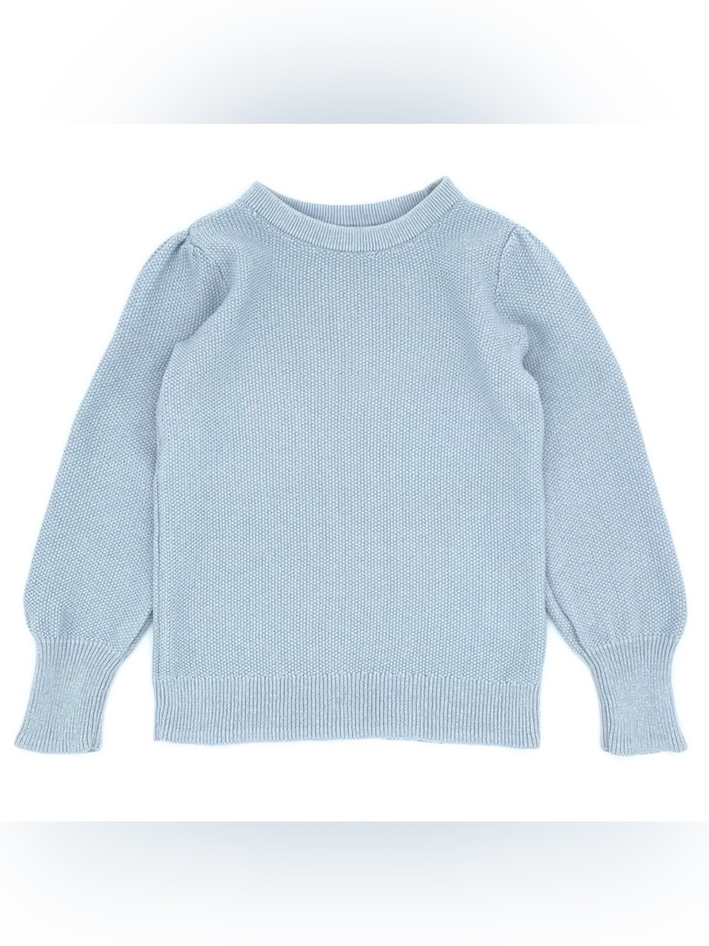 GUC Gap Girls School Uniform Lurex Seed Stitch Pullover Sweater in Blue S 6-7